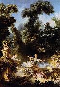 Jean-Honore Fragonard The Progress of Love: The Pursuit painting